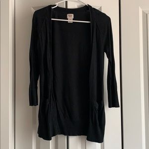 black cardigan